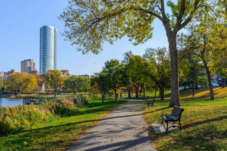 Picture of Loring Park in Minneapolis During Autumn